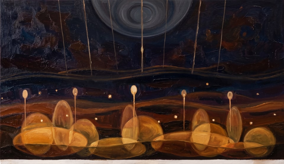 ろうそくが消えた場所に